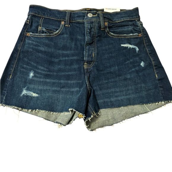 Old Navy Pants - Old Navy Dark Blue Distressed Jean Shorts
